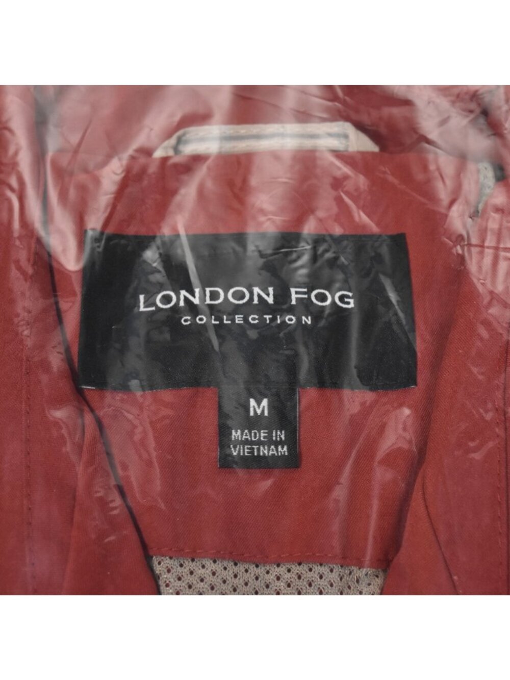 London Fog Mens Auburn Golf Jacket M Medium Chili Red Zip Front Windbreaker NEW - Picture 9 of 11